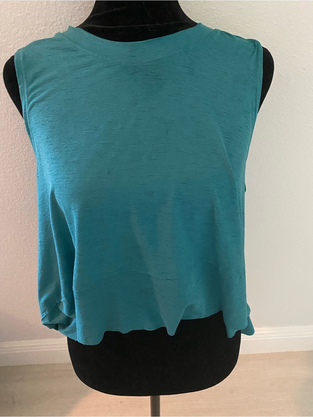 Relaxed Teal Sleeveless Tank Top